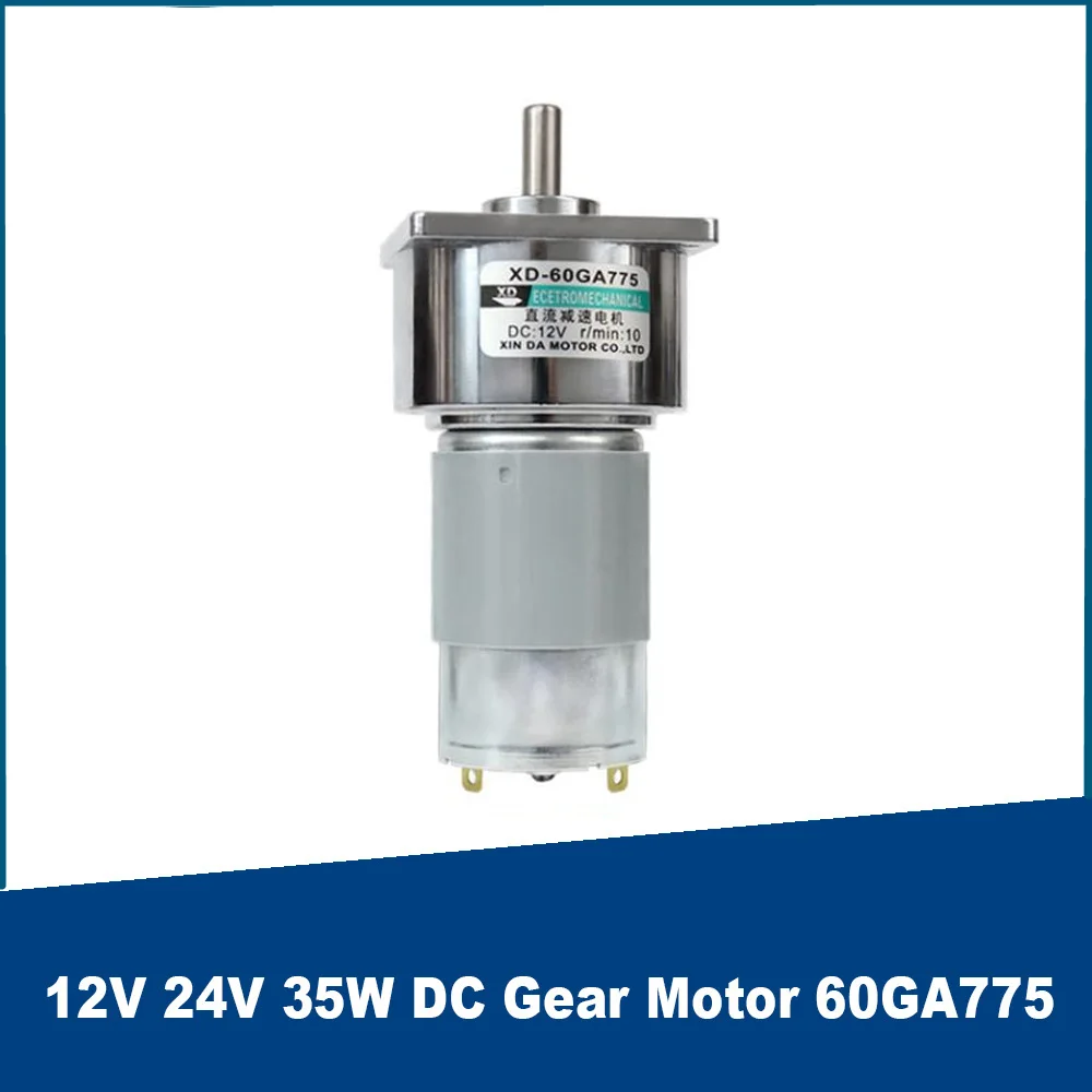 XD-60GA775 Micro DC Gear Motor 12V 24V 35W 5rpm-400rpm High Torque Speed Regulating Slow Speed Motor
XD-60GA775 Micro DC Gear Motor 12V 24V 35W 5rpm-400rpm High Torque Speed Regulating Slow Speed Motor