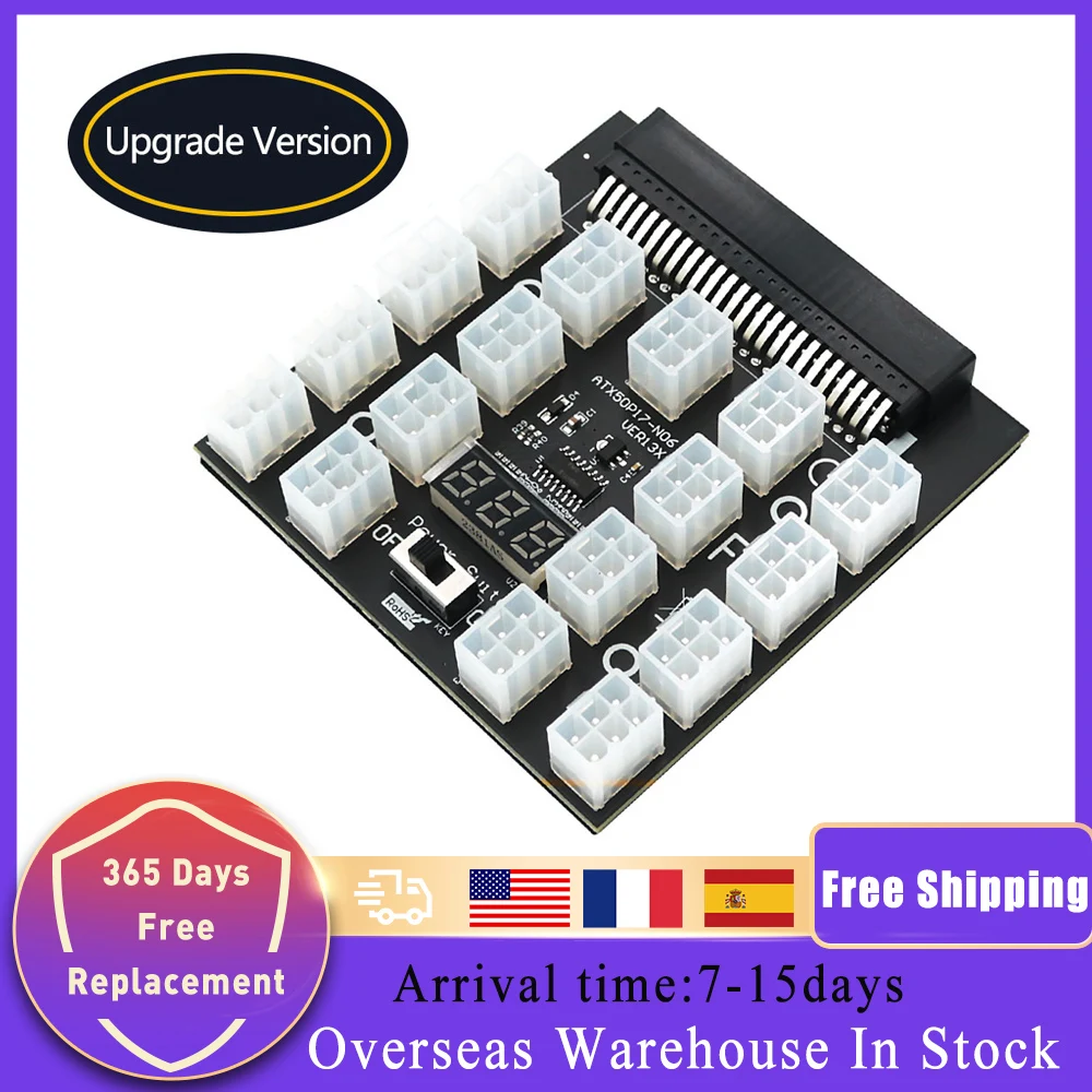 Обновленная версия ATX 17x 6-контактная плата блока питания адаптер преобразователь 12 В для майнинга Ethereum BTC для Dell
Обновленная версия ATX 17x 6-контактная плата блока питания адаптер преобразователь 12 В для майнинга Ethereum BTC для Dell