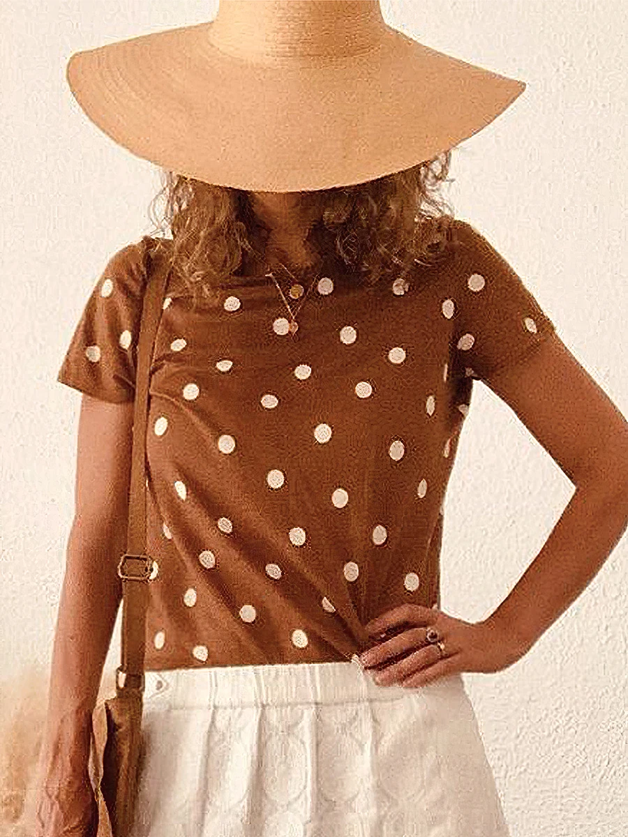 Polka Dots T-shirt Woman Summer Round Neck Short Sleeve Linen Cotton Print Tee Shirts Elegant Vintage Female Tshirts Tops 2022
Polka Dots T-shirt Woman Summer Round Neck Short Sleeve Linen Cotton Print Tee Shirts Elegant Vintage Female Tshirts Tops 2022