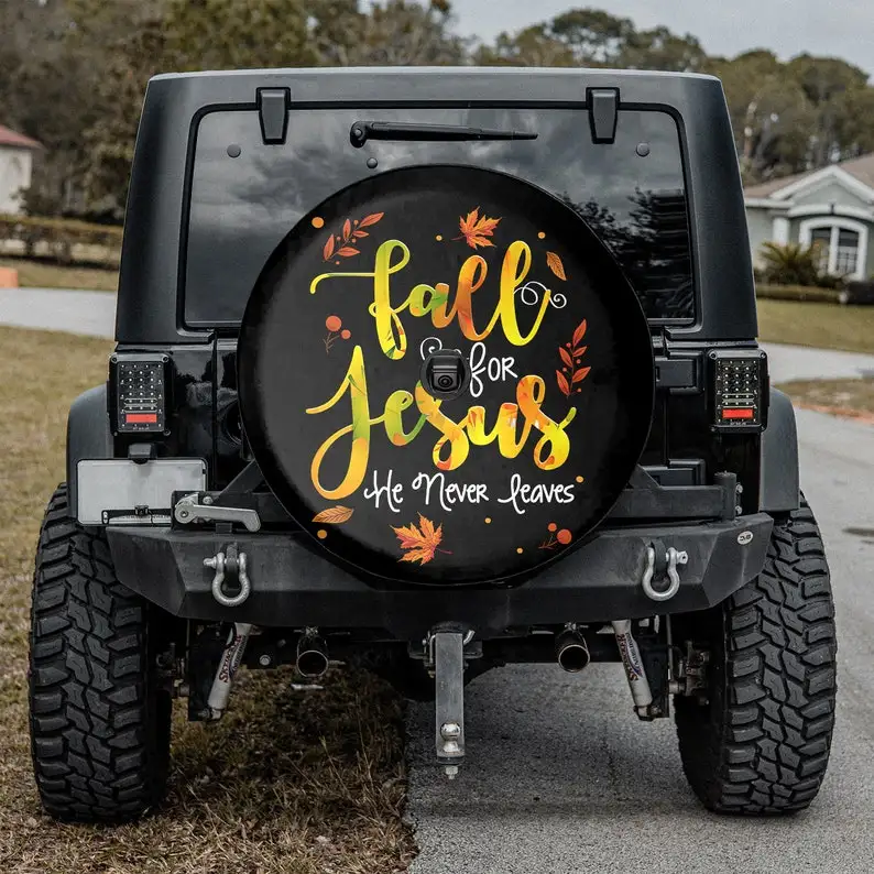 Fall For Jesus He Never Leaves Tire Cover Spare Tire Cover - Car Accessories, Custom Spare Tire Covers Your Own, Tire Protectors
Fall For Jesus He Never Leaves Tire Cover Spare Tire Cover - Car Accessories, Custom Spare Tire Covers Your Own, Tire Protectors