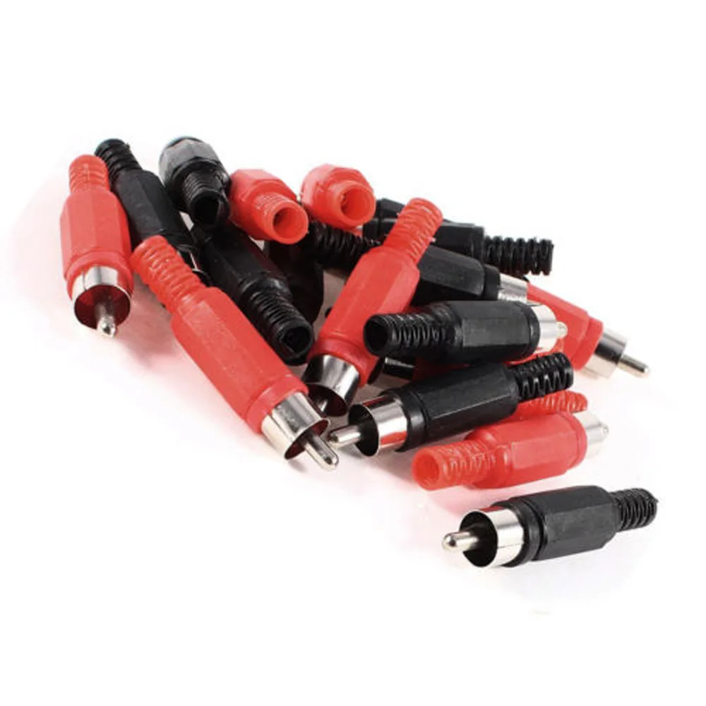 20x Black+ Red Solder RCA Male Plug Audio Video Adapter Connector ~Brand new'
20x Black+ Red Solder RCA Male Plug Audio Video Adapter Connector ~Brand new'