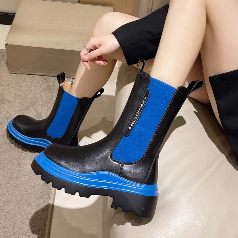 Botas/женские ботинки «Челси» на платформе; Женские разноцветные ботильоны из искусственной кожи без застежки; Женские мотоботы на толстой по...
Botas/женские ботинки «Челси» на платформе; Женские разноцветные ботильоны из искусственной кожи без застежки; Женские мотоботы на толстой по...