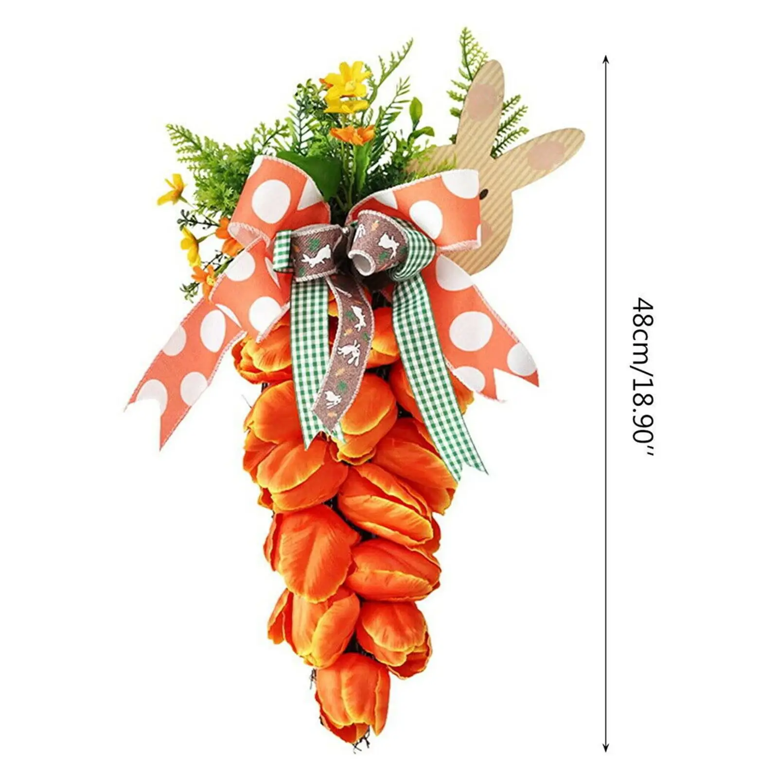 Tulips Carrot Wreath Flower Garland Greenery Leaves for Front Door Easter 
Tulips Carrot Wreath Flower Garland Greenery Leaves for Front Door Easter