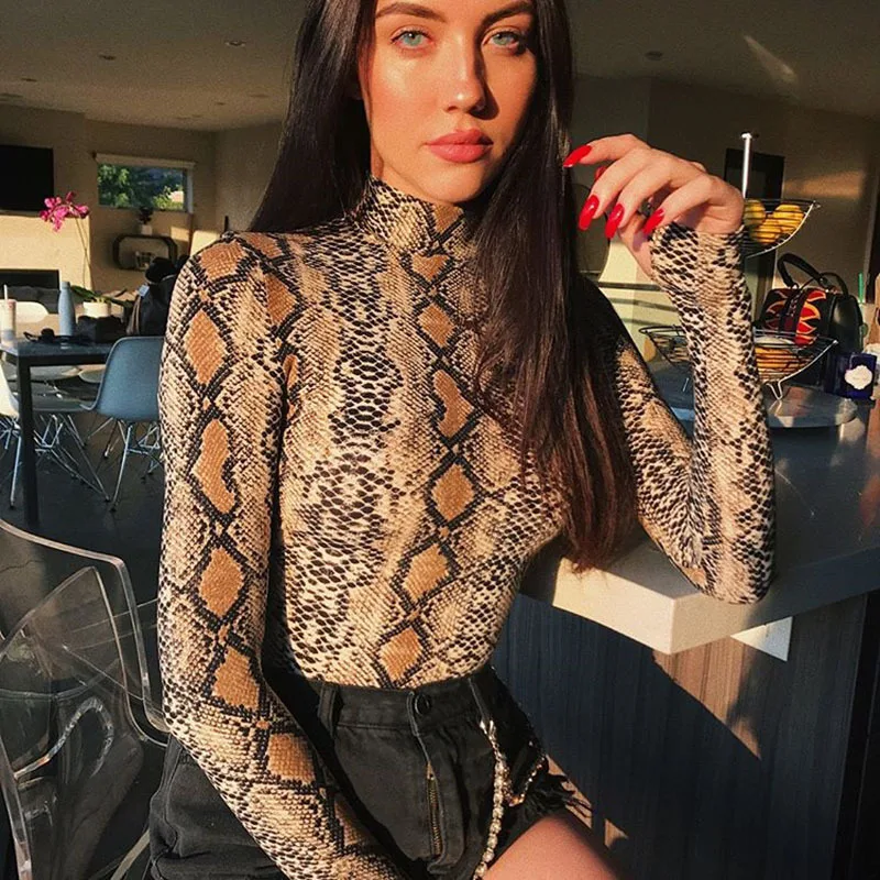New Y2k Spring Women's New Retro Sexy Slim Long Sleeve Snake Print Long Sleeve One-piece Harajuku Bodysuit Dropshipping Top Size
New Y2k Spring Women's New Retro Sexy Slim Long Sleeve Snake Print Long Sleeve One-piece Harajuku Bodysuit Dropshipping Top Size