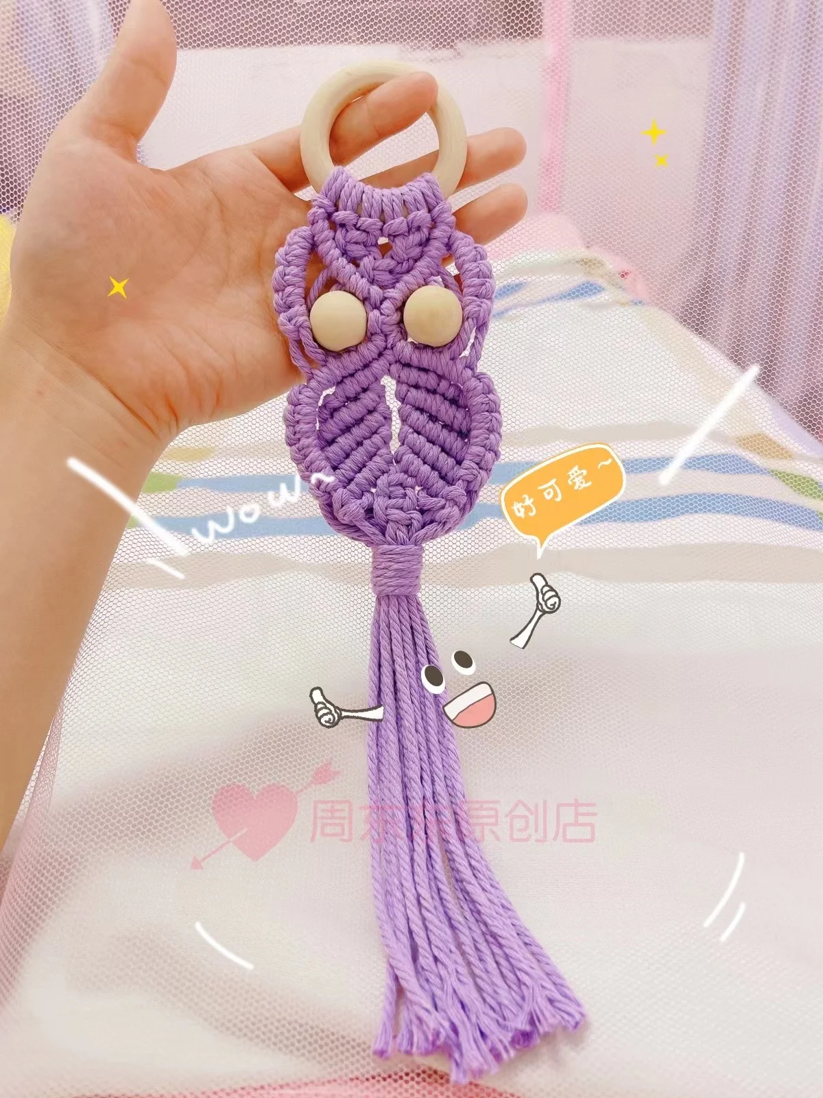Owl Pendant Diy Cotton Rope Woven Purple Owl Bookmark Wall Decoration Autumn Decor babykamer otoño decoración buhos decoracion
Owl Pendant Diy Cotton Rope Woven Purple Owl Bookmark Wall Decoration Autumn Decor babykamer otoño decoración buhos decoracion