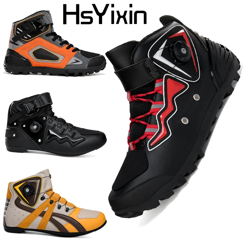 Men's Women's Motorcycle Boots Wear-resistant Anti-skid Motorcycle Shoes Breathable Motocross Racing Boots
Men's Women's Motorcycle Boots Wear-resistant Anti-skid Motorcycle Shoes Breathable Motocross Racing Boots