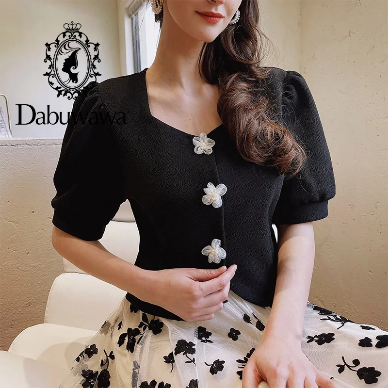 Dabuwawa Elegant Puff Sleeve Ruffle Women Blouse Holiday Summer Solid Blouse Shirt Ladies Casual Fashion Tops DF1BST009
Dabuwawa Elegant Puff Sleeve Ruffle Women Blouse Holiday Summer Solid Blouse Shirt Ladies Casual Fashion Tops DF1BST009