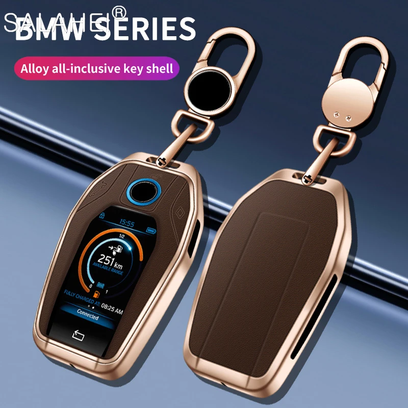 

Metal Leather Car Remote Key Case Cover Shell Fob for BMW 5 7 series G11 G12 G30 G31 G32 i8 I12 I15 G01 X3 G02 X4 G05 X5 G07 X7