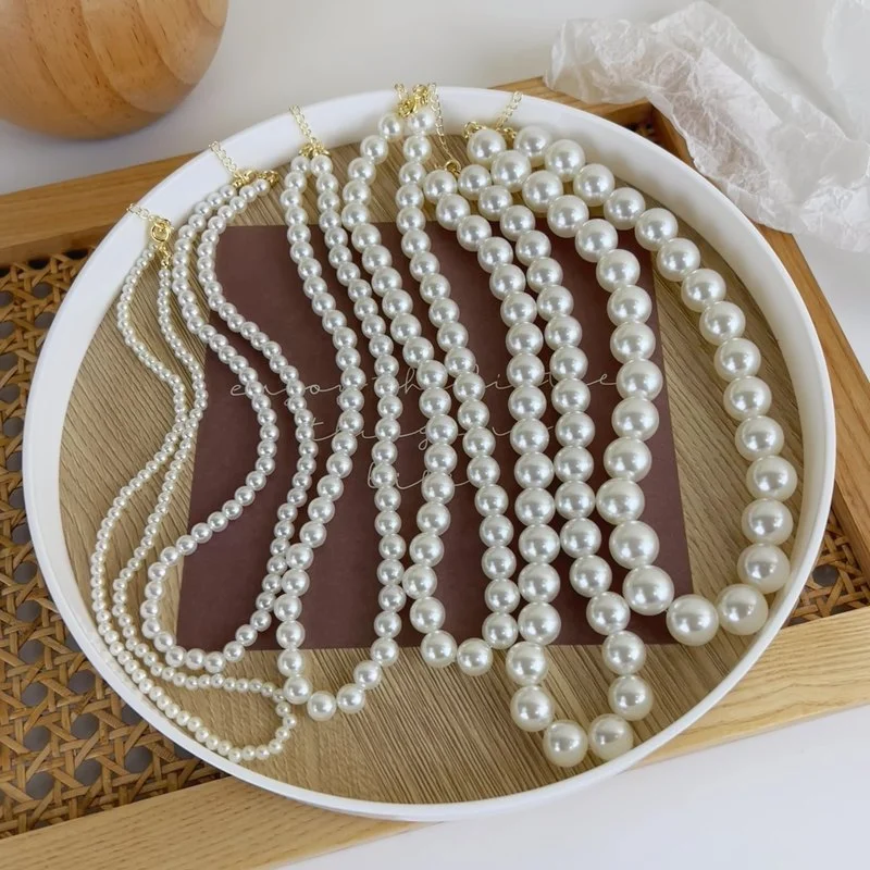 Minar INS Fashion Multiple Oversized Imitation Pearl Necklaces for Women Ladies Round Pearl Choker Necklace High Quality Jewelry
Minar INS Fashion Multiple Oversized Imitation Pearl Necklaces for Women Ladies Round Pearl Choker Necklace High Quality Jewelry
