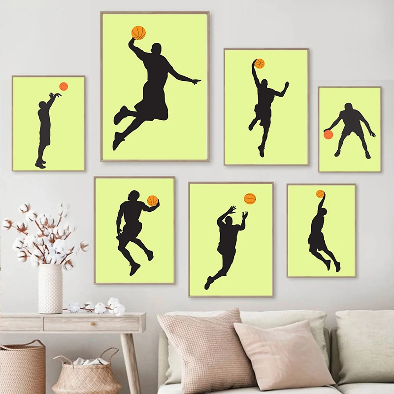 Минималистичные силуэты баскетбола, плакат, Картина на холсте, спортивное настенное искусство, картина для спортзала, гостиной, украшение д...
Минималистичные силуэты баскетбола, плакат, Картина на холсте, спортивное настенное искусство, картина для спортзала, гостиной, украшение д...