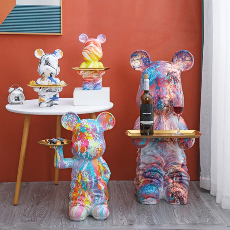 Nordic Graffiti Resin Bear Tray Ornament Small Desk Storage Figurine Home Living Room Cabinet Fashion Model Office Animal Statue
Nordic Graffiti Resin Bear Tray Ornament Small Desk Storage Figurine Home Living Room Cabinet Fashion Model Office Animal Statue
