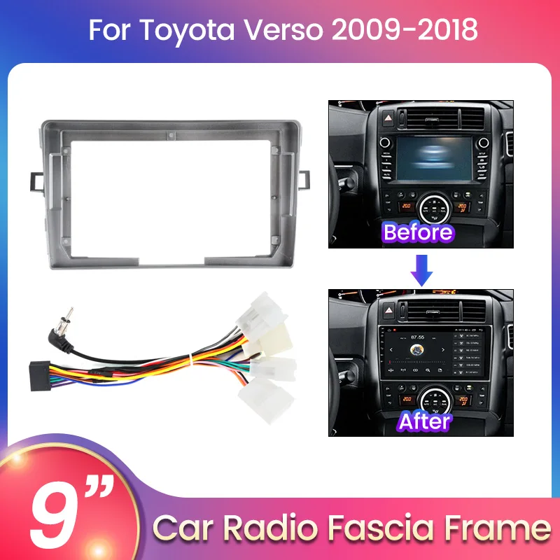 For 9inch Host Unit Android Car Radio Fascia Frame For Toyota Verso 2009 2010 2011 2012-2018 With Cable Dash Fitting Panel Kit
For 9inch Host Unit Android Car Radio Fascia Frame For Toyota Verso 2009 2010 2011 2012-2018 With Cable Dash Fitting Panel Kit