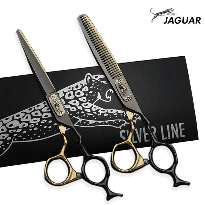 JAGUAR Barber Scissors Professional High Quality Hair Scissors 6.0 Inch Hairdressing Scissors Cutting Thinning Set Salon Shears 
JAGUAR Barber Scissors Professional High Quality Hair Scissors 6.0 Inch Hairdressing Scissors Cutting Thinning Set Salon Shears