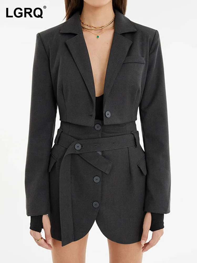 LGRQ Fashion Women's 2 Pcs Set New Solid Slim Long Sleeve Blazer High Waist Mini A-line Skirt Sets Female Autumn 2023 19J2786
LGRQ Fashion Women's 2 Pcs Set New Solid Slim Long Sleeve Blazer High Waist Mini A-line Skirt Sets Female Autumn 2023 19J2786