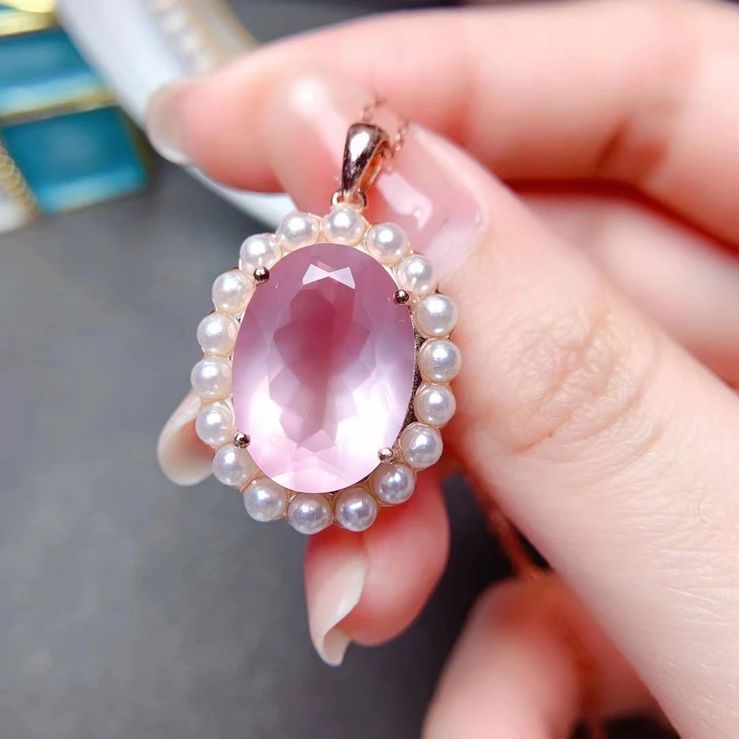 10ct 12mm*16mm Natural Rose Quartz Pendant for Party Classic Silver Gemstone Necklace Pendant 925 Silver Rose Quartz Jewelry
10ct 12mm*16mm Natural Rose Quartz Pendant for Party Classic Silver Gemstone Necklace Pendant 925 Silver Rose Quartz Jewelry