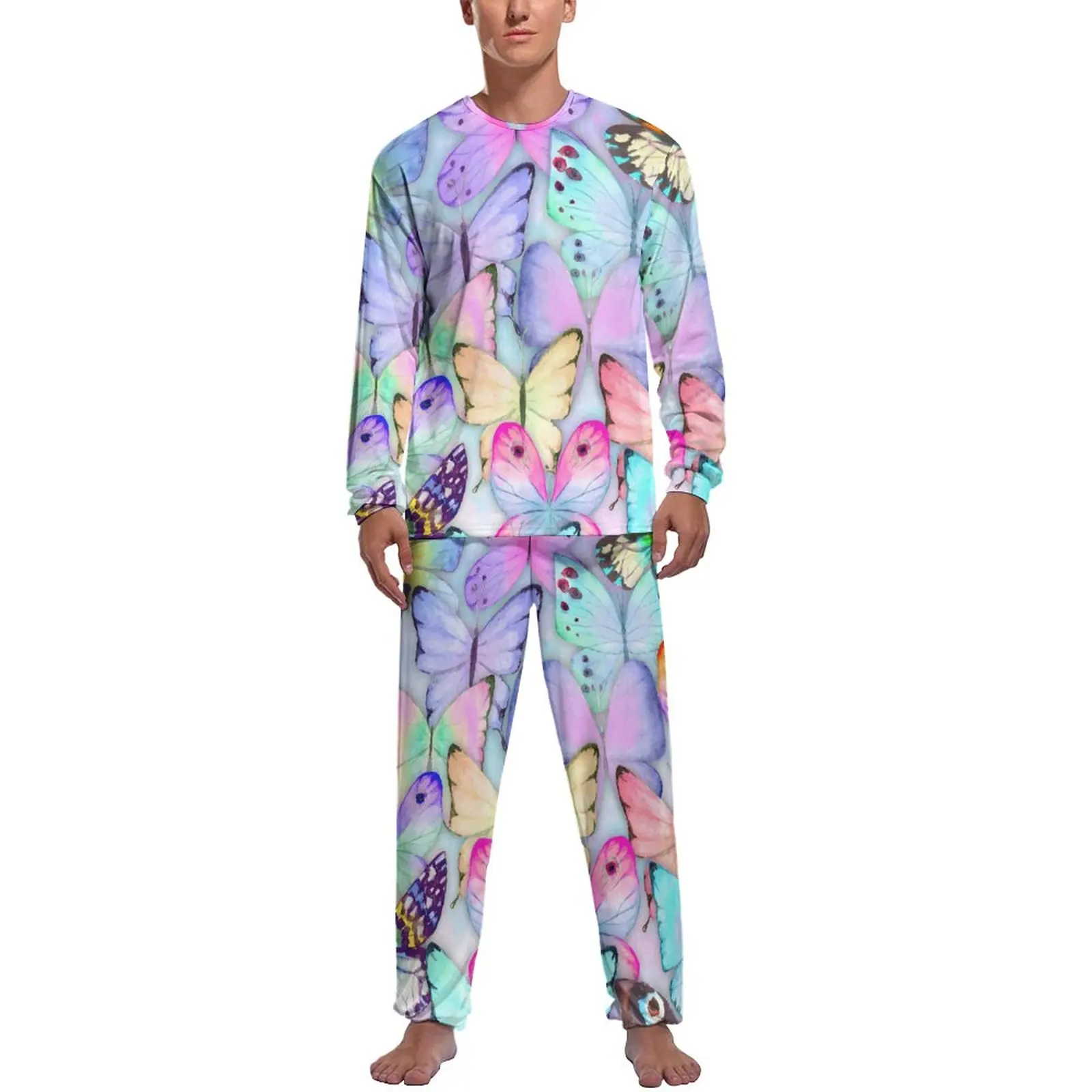 Purple Butterfly Pajamas Men Watercolor Animal Soft Sleepwear Autumn Long-Sleeve 2 Piece Aesthetic Graphic Pajamas Set
Purple Butterfly Pajamas Men Watercolor Animal Soft Sleepwear Autumn Long-Sleeve 2 Piece Aesthetic Graphic Pajamas Set