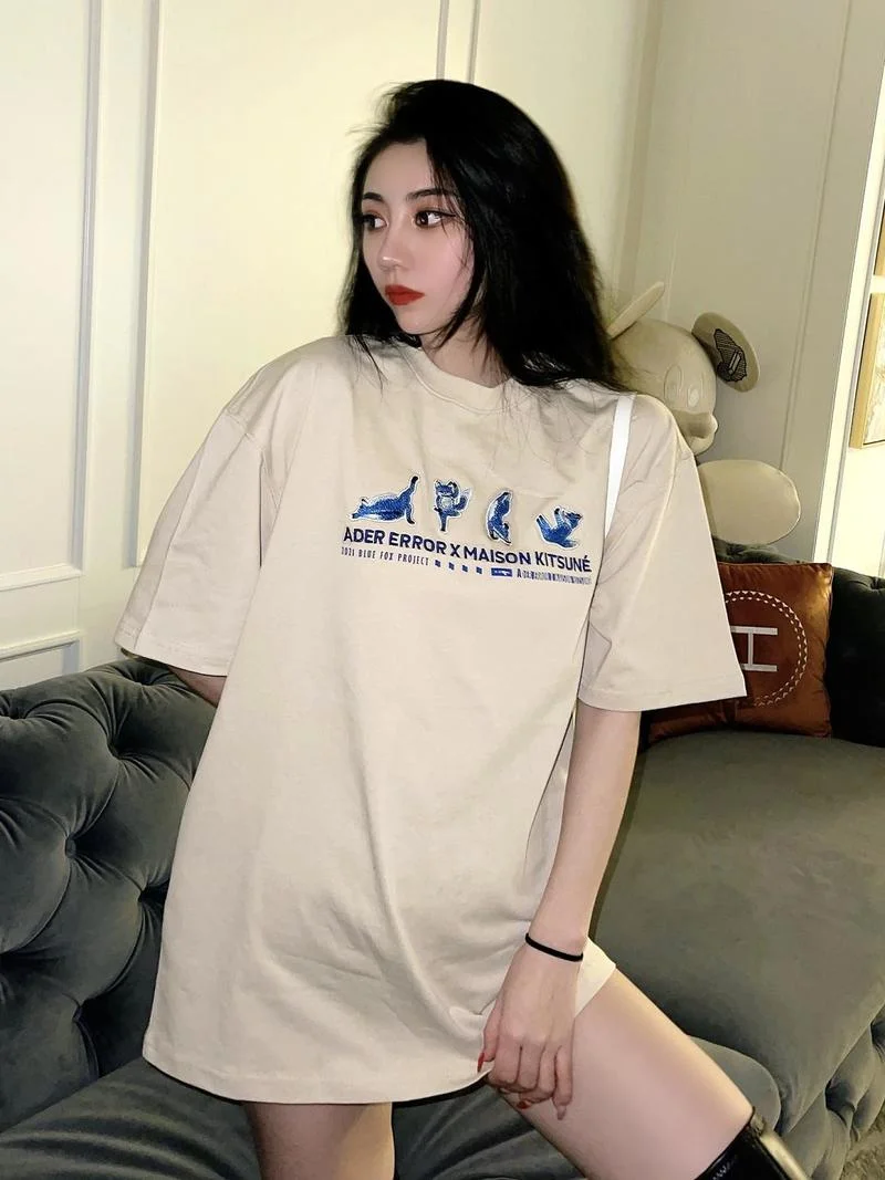 22SS Cute Fox Embroidery ADER ERROR T Shirt Men Women EU Size 100% Cotton ADER Top Tees Streetwear Summer Skateboard Bermudas
22SS Cute Fox Embroidery ADER ERROR T Shirt Men Women EU Size 100% Cotton ADER Top Tees Streetwear Summer Skateboard Bermudas