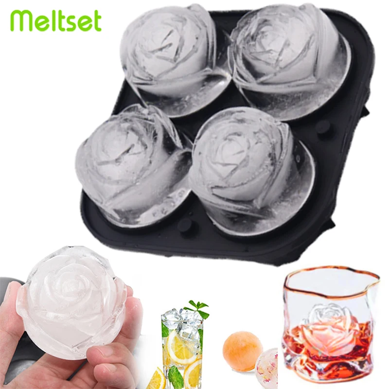 4 Grids Ice Ball Silicone Ice Cube Maker Rose Flower Shape Ice Mold 3D Whiskey Cocktail Ice Mould
4 Grids Ice Ball Silicone Ice Cube Maker Rose Flower Shape Ice Mold 3D Whiskey Cocktail Ice Mould
