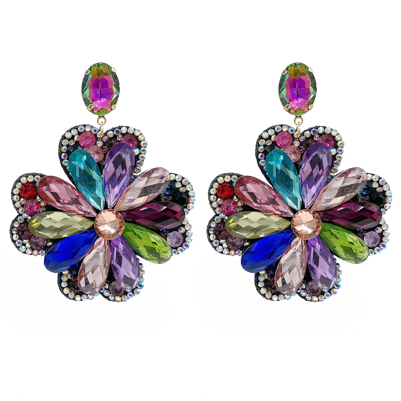 Multi Color Rhinestone Acrylic Drop Large Earrings For Women Pretty Flower Dangle Earrings Luxury Party Jewelry Bijoux Femme
Multi Color Rhinestone Acrylic Drop Large Earrings For Women Pretty Flower Dangle Earrings Luxury Party Jewelry Bijoux Femme