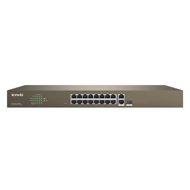 Tenda TEF1218P-16-250W 16FE 2GE 1SFP Smart Manage PoE Ethernet Switch for Monitoring
Tenda TEF1218P-16-250W 16FE 2GE 1SFP Smart Manage PoE Ethernet Switch for Monitoring