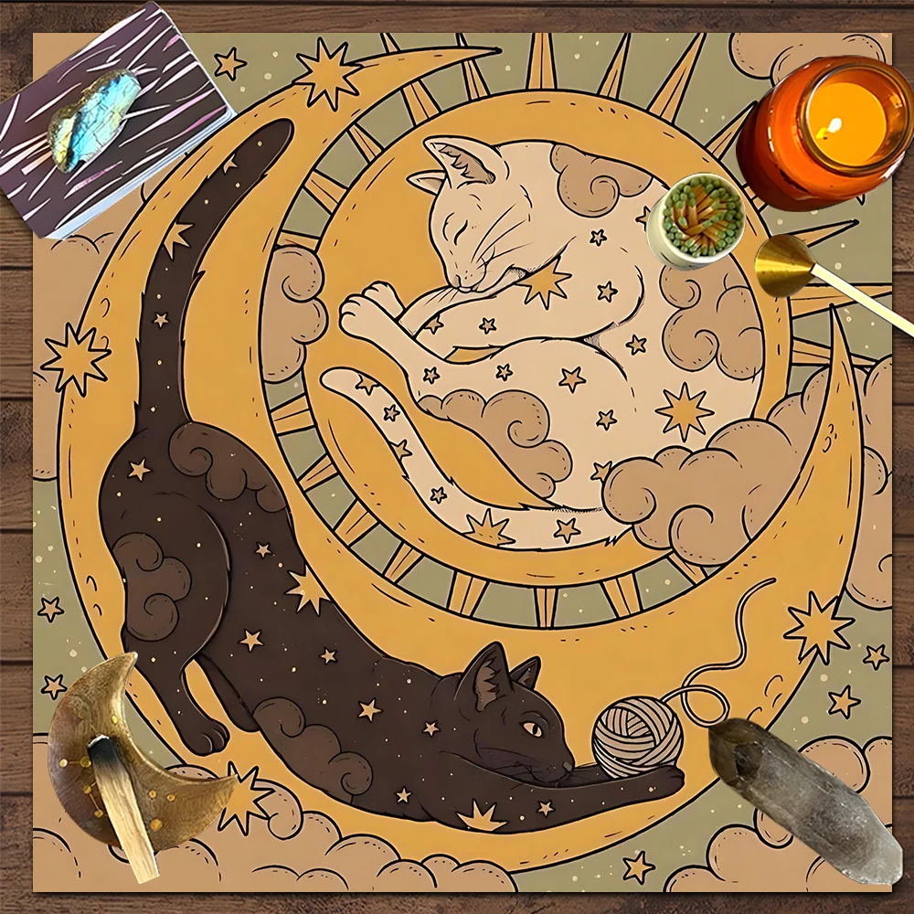 Скатерть Таро Black and White Cat 100% полиэстер 49x49 см 
Скатерть Таро Black and White Cat 100% полиэстер 49x49 см