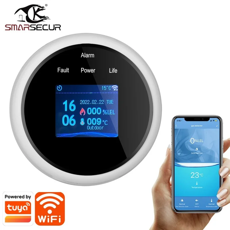 Tuya WiFi LPG Leak Sensor LCD Alarm Security Fire Combustible Gas Detector APP Control Smart Home Automation Leakage Sensors
Tuya WiFi LPG Leak Sensor LCD Alarm Security Fire Combustible Gas Detector APP Control Smart Home Automation Leakage Sensors