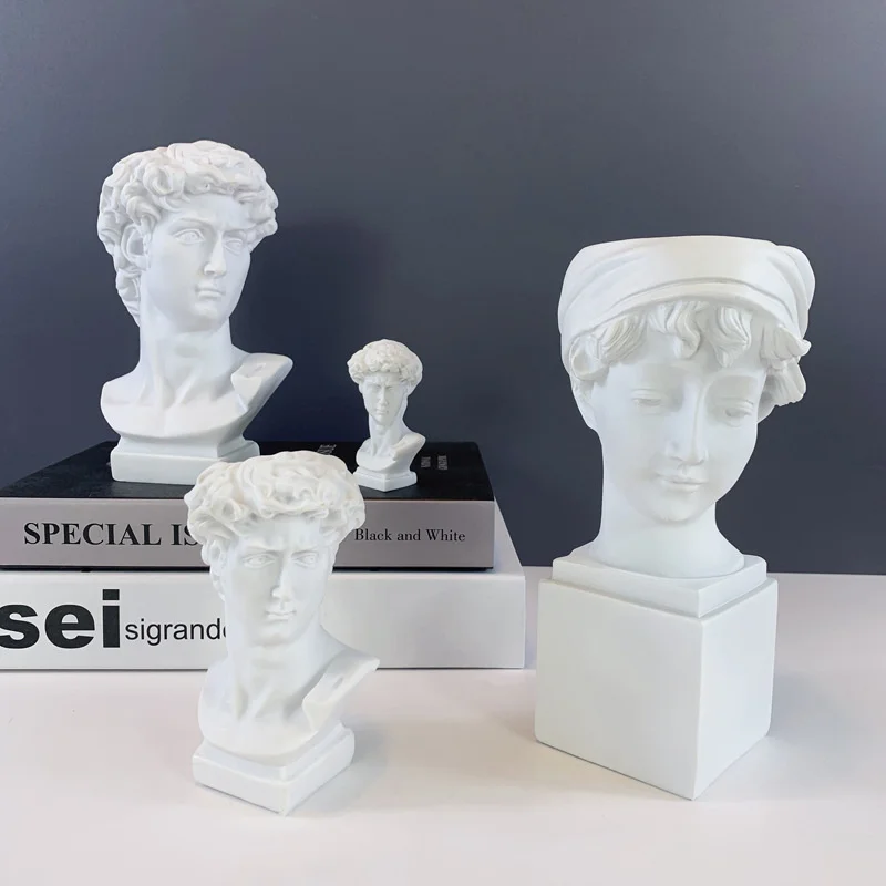 Resin Head Character Figurines For Interior Crafts Creative Pen Holder Desk Accessories Imitation Plaster Vase Home Decoration
Resin Head Character Figurines For Interior Crafts Creative Pen Holder Desk Accessories Imitation Plaster Vase Home Decoration