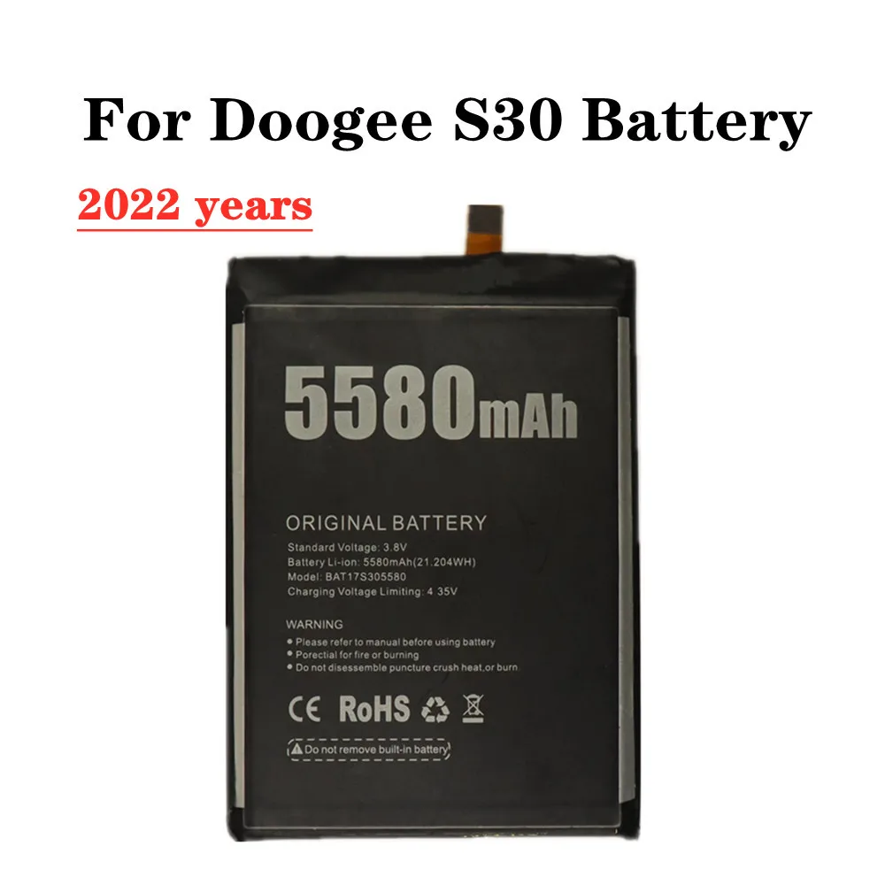 Фотоаккумулятор Для Doogee S30 S 30 2022 мАч литий-ионный аккумулятор высокой емкости 5580