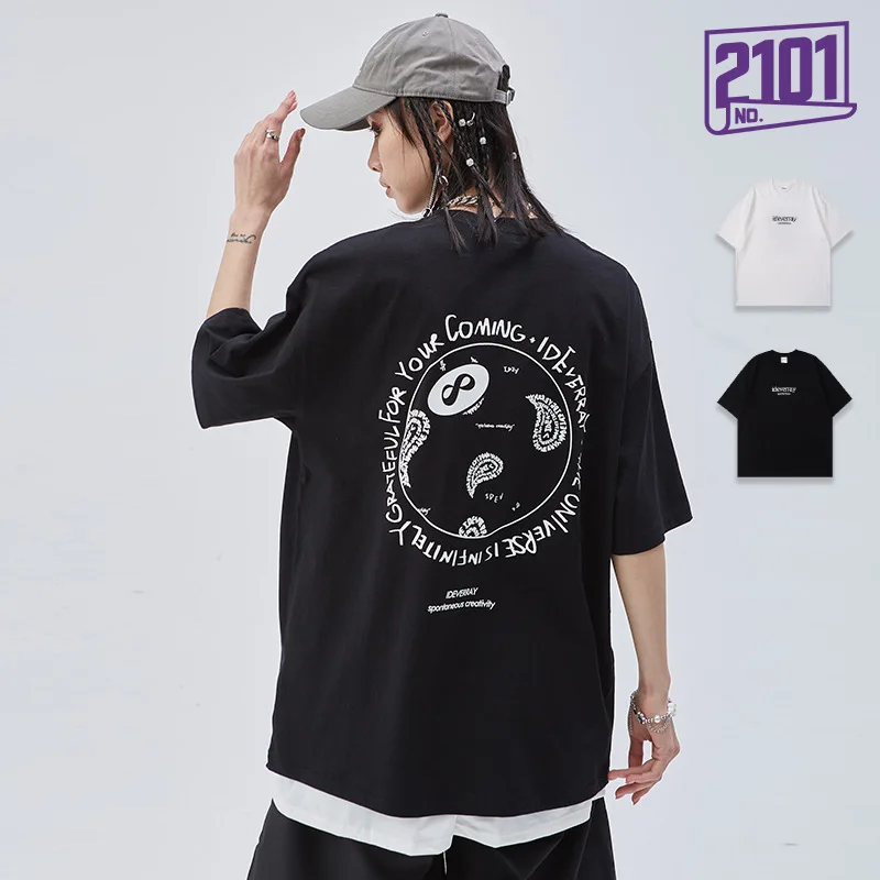 KAZUE-Summer new men's and women's cotton couple simple printing loose round neck tide brand short-sleeved t-shirt
KAZUE-Summer new men's and women's cotton couple simple printing loose round neck tide brand short-sleeved t-shirt