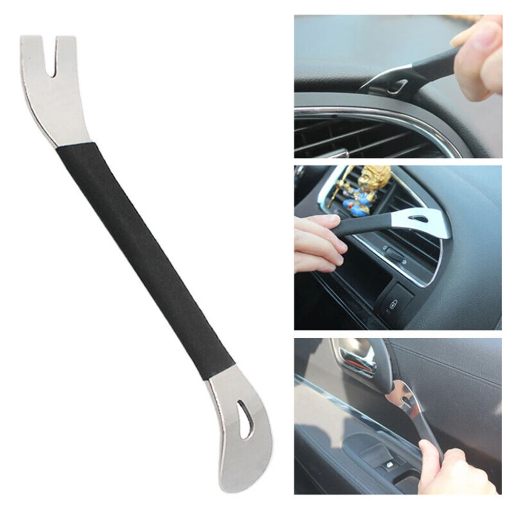 Pry Tool Trim Removal Tool 1pcs Accessories Dual Ends Parts Pry Bar Puller Replacement Silver&black New Practical
Pry Tool Trim Removal Tool 1pcs Accessories Dual Ends Parts Pry Bar Puller Replacement Silver&black New Practical