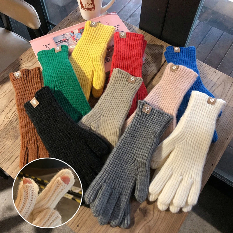 Winter Warm Knitting Gloves Winter Pure Color Knitted Gloves Student Riding Split Finger Mittens Outdoor Cycling Gloves Mittens
Winter Warm Knitting Gloves Winter Pure Color Knitted Gloves Student Riding Split Finger Mittens Outdoor Cycling Gloves Mittens