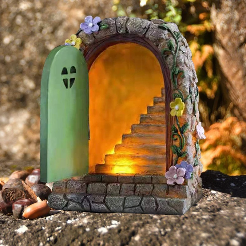 Fairy Door Solar Light LED Elf Steps Stone Door Night Light Secret Magical Fairy Garden Ornament Outdoor Figurine
Fairy Door Solar Light LED Elf Steps Stone Door Night Light Secret Magical Fairy Garden Ornament Outdoor Figurine