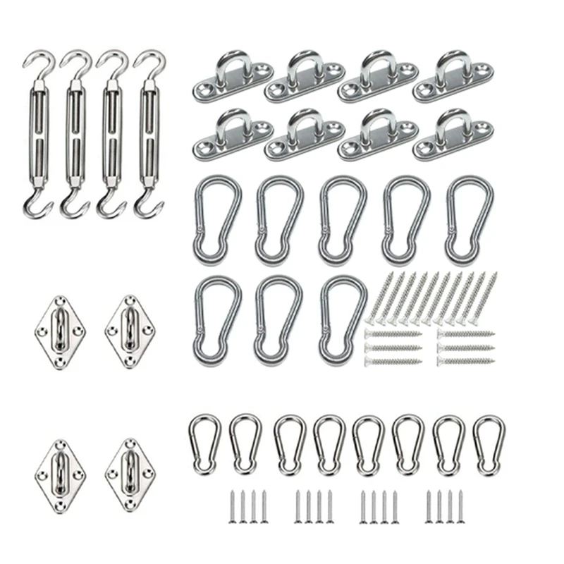 8Pcs Stainless Steel Pad Eye Plate U Hooks & 1Set M6 Awning Attachment Sun Shade Sail Stainless Steel Hardware Kit
8Pcs Stainless Steel Pad Eye Plate U Hooks & 1Set M6 Awning Attachment Sun Shade Sail Stainless Steel Hardware Kit