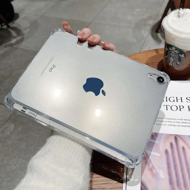 Бампер для iPad Air 5 4 Mini 6, прозрачный чехол с держателем для ручки для iPad Pro 11 12,9 7 8 9 Mini 4 5 10 поколения 
Бампер для iPad Air 5 4 Mini 6, прозрачный чехол с держателем для ручки для iPad Pro 11 12,9 7 8 9 Mini 4 5 10 поколения