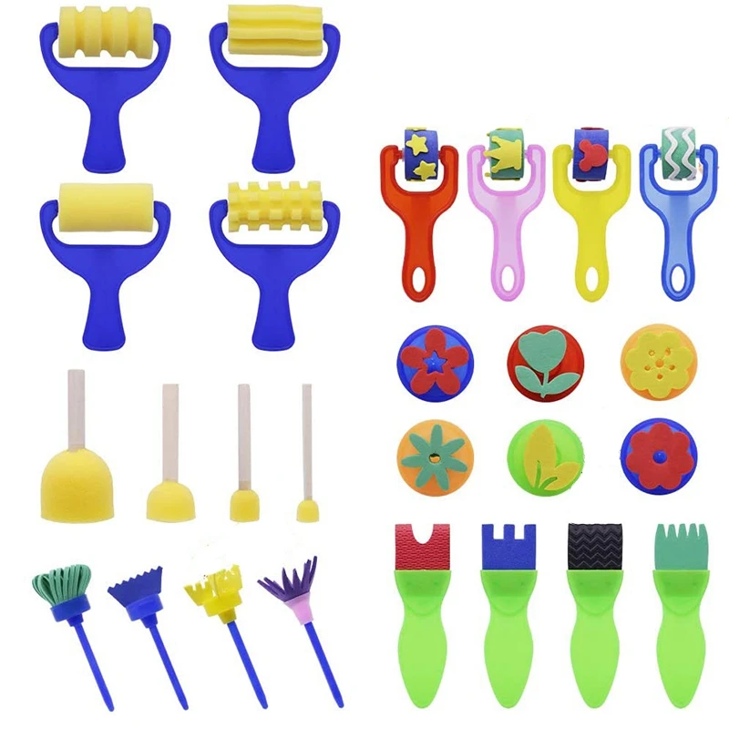 26 Pieces Foam Roller Paint Brush Set Washable Drawing Tools Art & Crafts Supplies For Children Early Learning DIY
26 Pieces Foam Roller Paint Brush Set Washable Drawing Tools Art & Crafts Supplies For Children Early Learning DIY