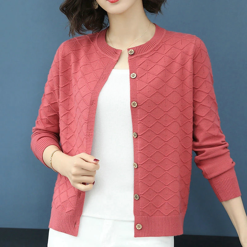 New Spring 2022 Women Knitted Cardigan Sweater Casual Single Breasted Coat Female Thin Knitted Jacket Elegant Pink Yellow
New Spring 2022 Women Knitted Cardigan Sweater Casual Single Breasted Coat Female Thin Knitted Jacket Elegant Pink Yellow