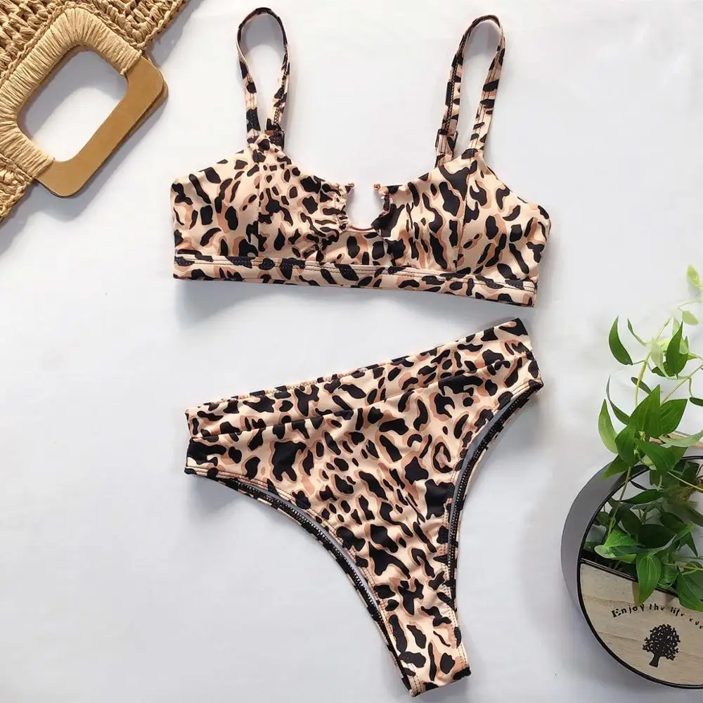 

Women Snakeskin Bikini Swimwear Leopard Sexy Biquini Swim Suit Push Up Swimsuit Female Beachwear Swimming Bikinis