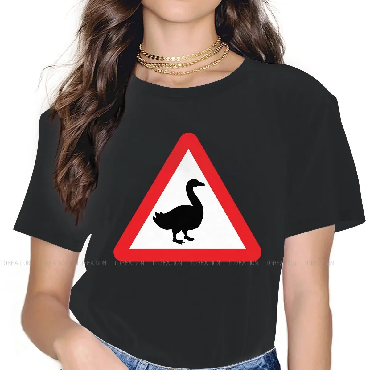

Dangerous Women's T Shirt Untitled Goose Game Ladies Tees Kawaii O-neck Tops Graphic Tshirt 5XL Oversized Hipster