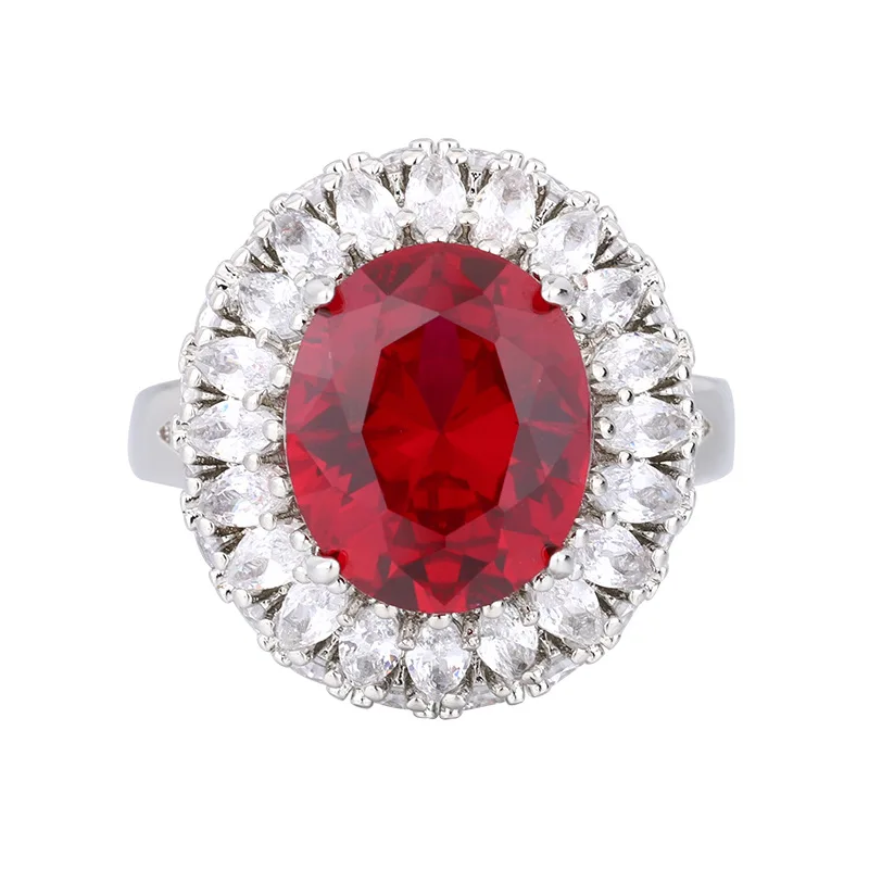 Spring Qiaoer Oval Cut 10*12MM Sapphire Ruby Emerald High Carbon Diamond Gems Fine Jewelry Flower Ring Anniversary Gifts
Spring Qiaoer Oval Cut 10*12MM Sapphire Ruby Emerald High Carbon Diamond Gems Fine Jewelry Flower Ring Anniversary Gifts