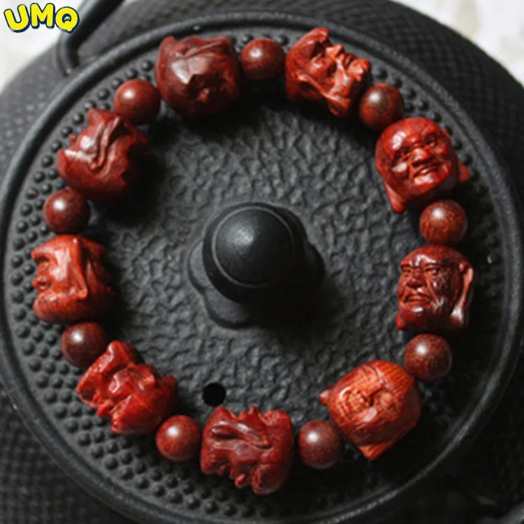 Indian Small Leaf Red Sandalwood Carved Beads Head Beads 18 Arhats Hand String Buddha Beads Happiness, Anger, Sorrow and
Indian Small Leaf Red Sandalwood Carved Beads Head Beads 18 Arhats Hand String Buddha Beads Happiness, Anger, Sorrow and