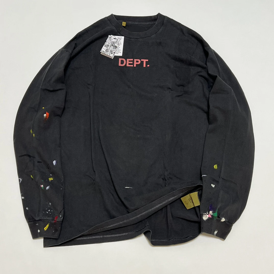 Top quality GD Painted L/S Tee pink logo faded black male female vintage oversize long sleeve t-shirt men cotton t shirt
Top quality GD Painted L/S Tee pink logo faded black male female vintage oversize long sleeve t-shirt men cotton t shirt