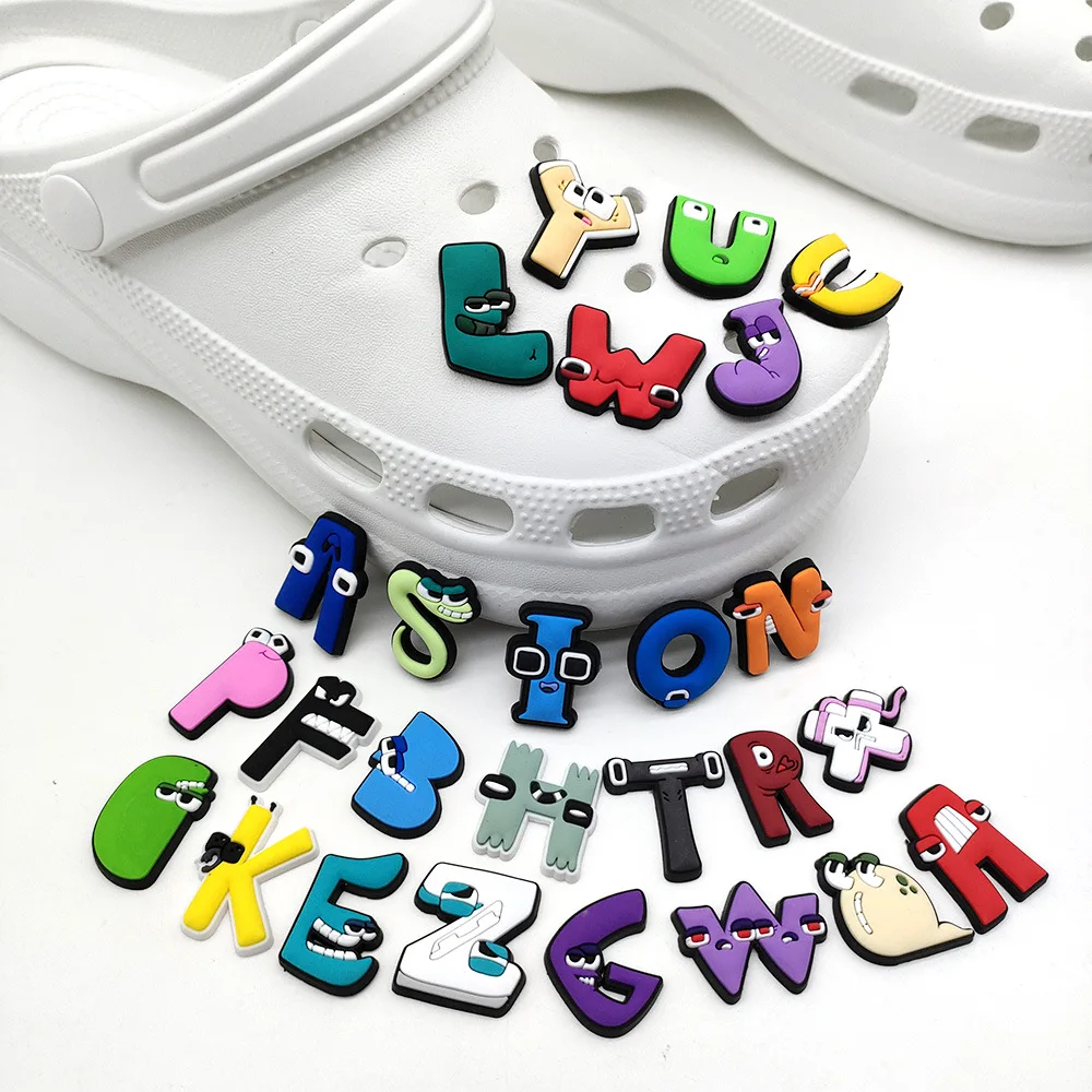 

Мультяшная 26 английская буква обувная Пряжка для Crocs талисманы для Jibbitz для Crocs аксессуары милая девочка украшение для обуви детские подарки