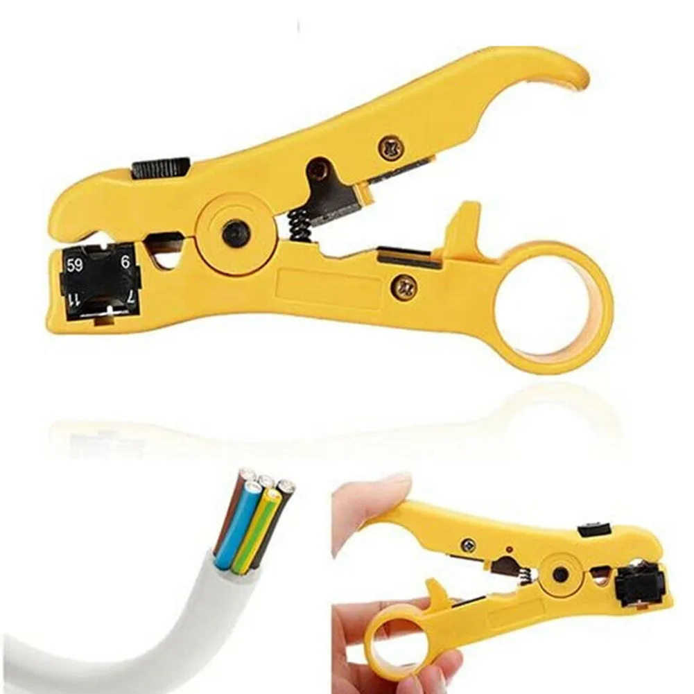 Wire Stripper Rotary Coax Coaxial Cable Wire Cutter Stripper RG59 RG6 RG7 RG11 Stripping Tool Hand Tool Pliers
Wire Stripper Rotary Coax Coaxial Cable Wire Cutter Stripper RG59 RG6 RG7 RG11 Stripping Tool Hand Tool Pliers