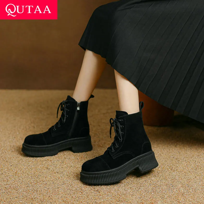 QUTAA/2024 г. Женские ботильоны осенне-зимние полусапожки на толстом среднем каблуке женская офисная обувь из натуральной кожи в стиле ретро размеры 34-39
QUTAA/2024 г. Женские ботильоны осенне-зимние полусапожки на толстом среднем каблуке женская офисная обувь из натуральной кожи в стиле ретро размеры 34-39