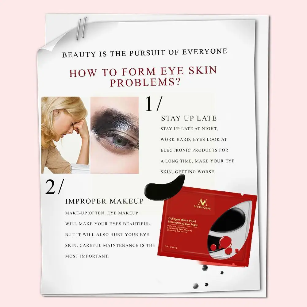1 Pair Crystal Collagen Hydrating Anti-aging Collagen pearl Black Moisturizing Eye Mask R2U5
1 Pair Crystal Collagen Hydrating Anti-aging Collagen pearl Black Moisturizing Eye Mask R2U5