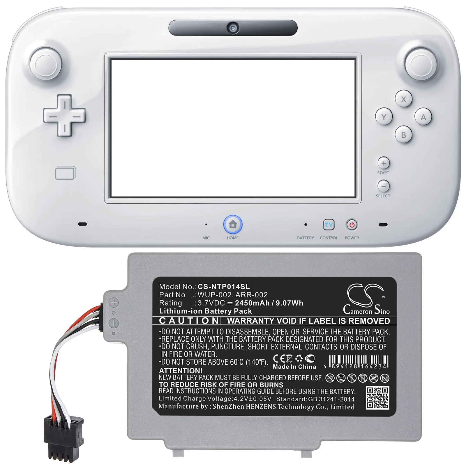 Cameron Sino 2450mAh Battery For Nintendo Wii U 8G Wii U 8G GamePad ARR-002 WUP-002
Cameron Sino 2450mAh Battery For Nintendo Wii U 8G Wii U 8G GamePad ARR-002 WUP-002