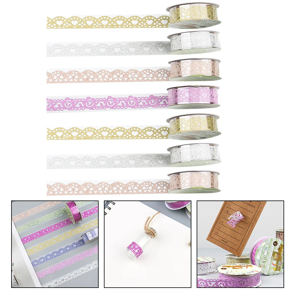 7 Rolls Lace Tape Craft Tape Crafting Tape Flash Washi Tape The Pet Photo Album Tape Washi Masking Tape Child Homemade Stickers
7 Rolls Lace Tape Craft Tape Crafting Tape Flash Washi Tape The Pet Photo Album Tape Washi Masking Tape Child Homemade Stickers