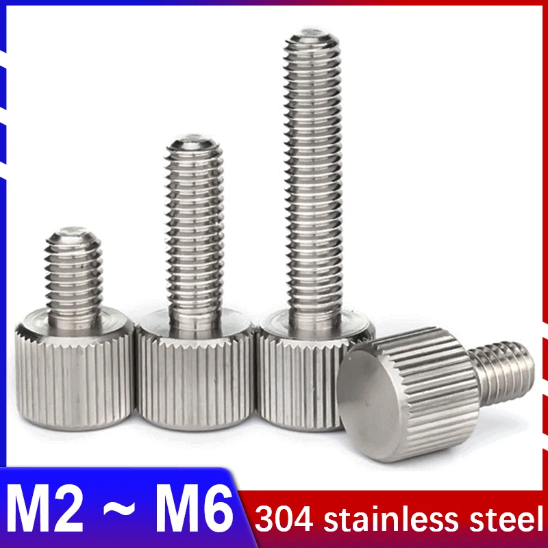 GB835 M2.5 M3 M4 M5 M6 M8 Thumb Screws,knurled Head Thumb Bolt,Machinery,Tool Round Adjustment Hand Screw 304 Stainless Steel
GB835 M2.5 M3 M4 M5 M6 M8 Thumb Screws,knurled Head Thumb Bolt,Machinery,Tool Round Adjustment Hand Screw 304 Stainless Steel