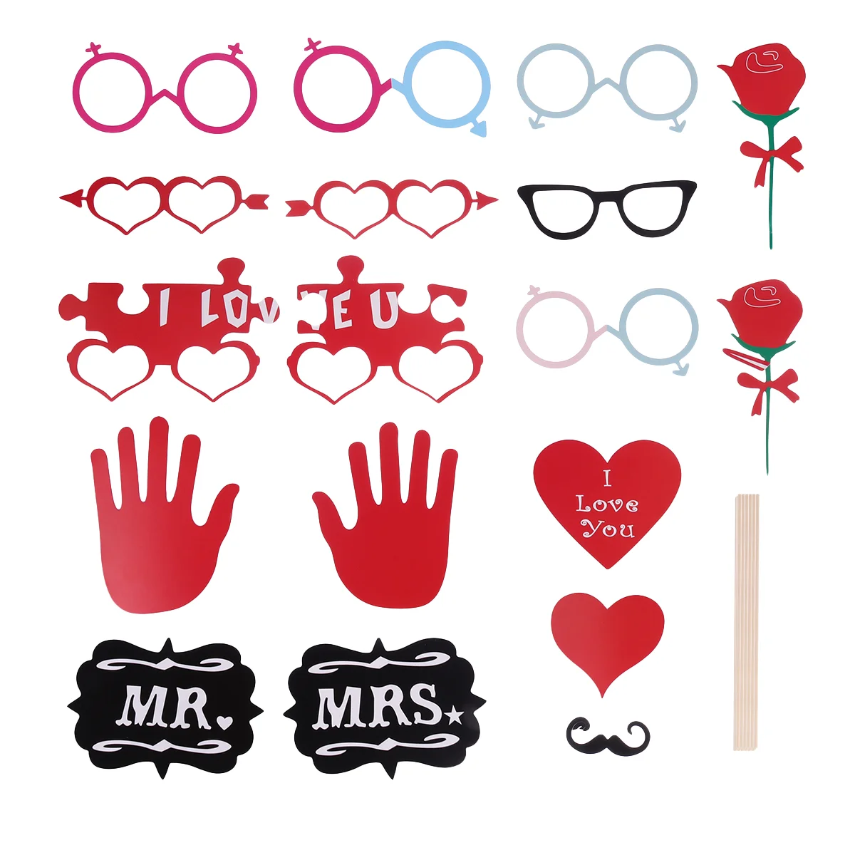 19pcs Party Photo Booth Props Creative Pose Sign Kit for Wedding Photographing Decoration
19pcs Party Photo Booth Props Creative Pose Sign Kit for Wedding Photographing Decoration