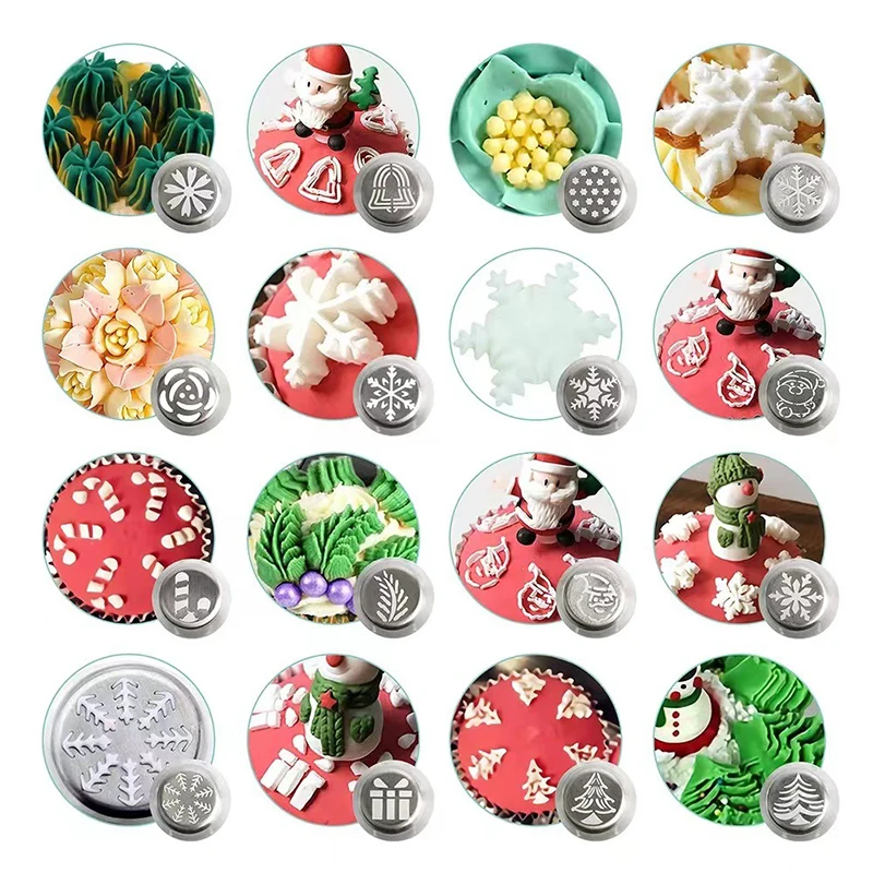 1Pc Christmas Frosting Nozzles New Year Christmas Snowflakes Piping Tips Fondant Cake DIY Baking Supplies Decorating Tools
1Pc Christmas Frosting Nozzles New Year Christmas Snowflakes Piping Tips Fondant Cake DIY Baking Supplies Decorating Tools